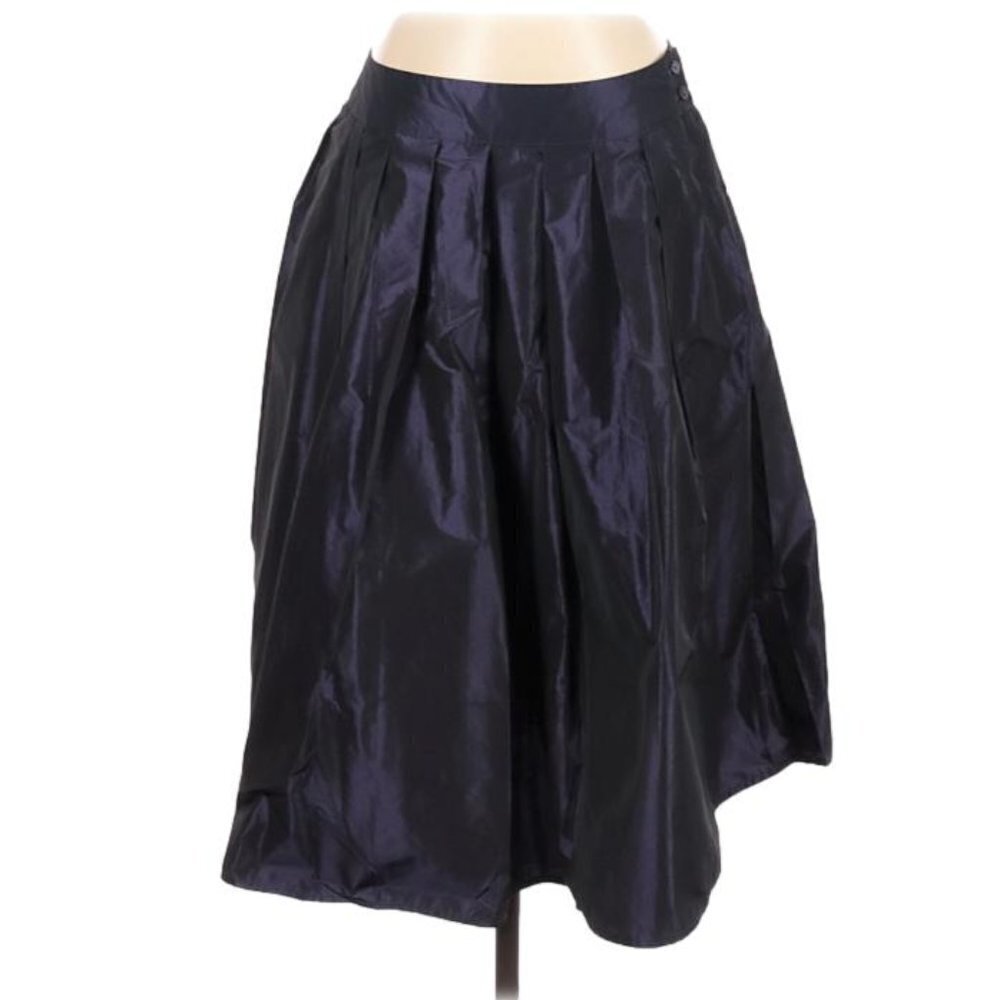 Rebecca Moses‎ Metallic Purple Skirt Size Small Knee High Flowy Goth Grunge Y2K